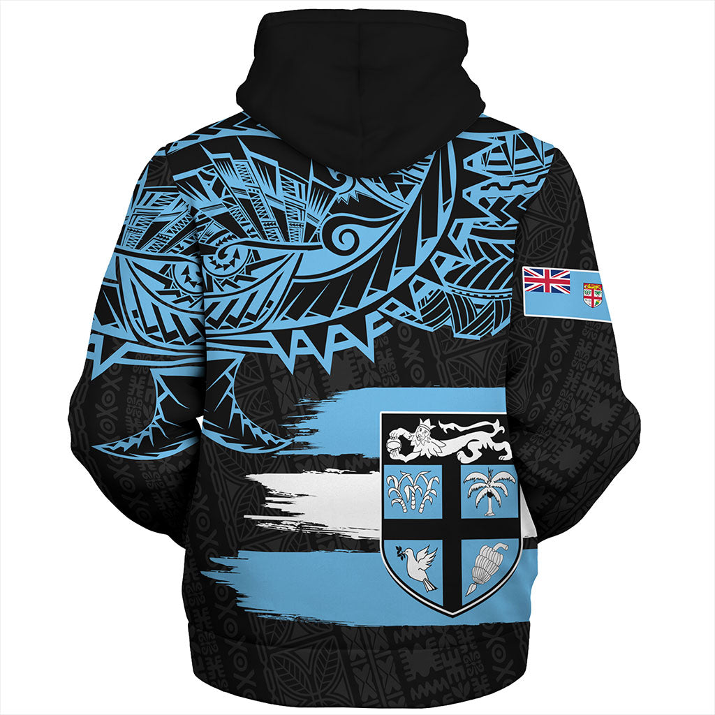 Fiji Sherpa Hoodie Tribal Melanesia Grunge Flag