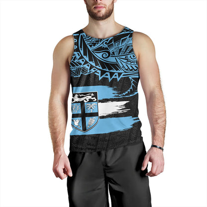 Fiji Tank Top Tribal Melanesia Grunge Flag