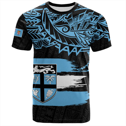 Fiji T-Shirt Tribal Melanesia Grunge Flag