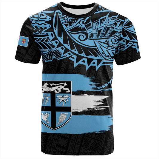 Fiji T-Shirt Tribal Melanesia Grunge Flag