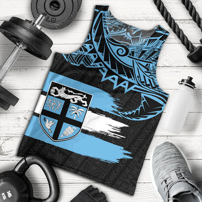 Fiji Tank Top Tribal Melanesia Grunge Flag
