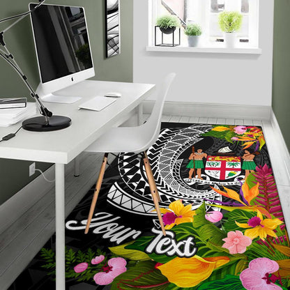 Fiji Area Rug - Custom Personalised Seal Spiral Polynesian Patterns