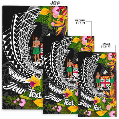 Fiji Area Rug - Custom Personalised Seal Spiral Polynesian Patterns