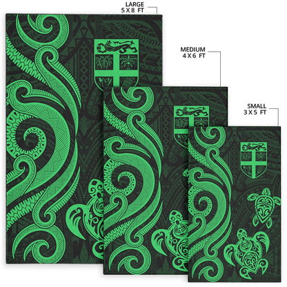 Fiji Area Rug - Green Tentacle Turtle
