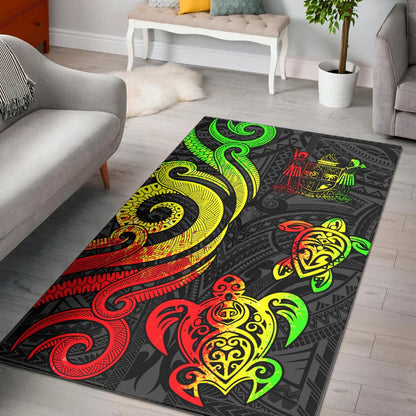 Fiji Area Rug - Reggae Tentacle Turtle Crest