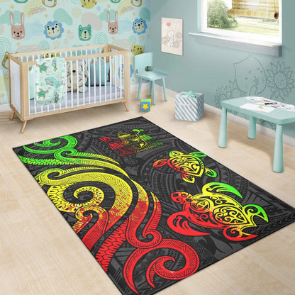 Fiji Area Rug - Reggae Tentacle Turtle Crest