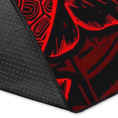 Fiji Area Rugs Turtle Hibiscus Red