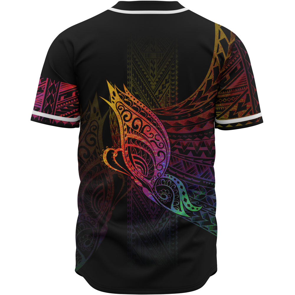 Fiji Baseball Shirt - Butterfly Polynesian Style