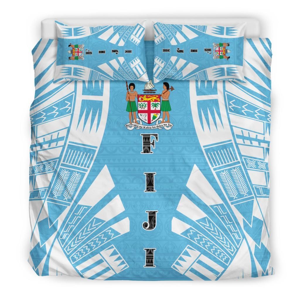Fiji Duvet Cover Set - Polynesian Tattoo Flag