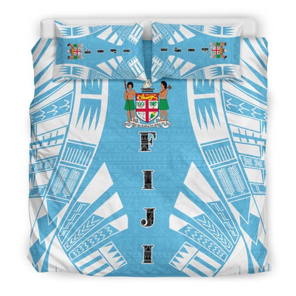 Fiji Duvet Cover Set - Polynesian Tattoo Flag