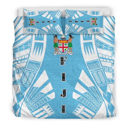 Fiji Duvet Cover Set - Polynesian Tattoo Flag