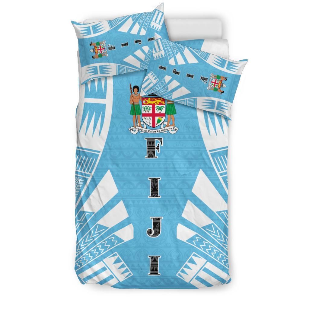 Fiji Duvet Cover Set - Polynesian Tattoo Flag