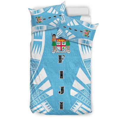 Fiji Duvet Cover Set - Polynesian Tattoo Flag