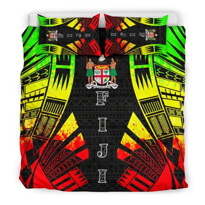 Fiji Duvet Cover Set - Polynesian Tattoo Reggae