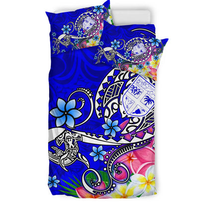 Fiji Bedding Set - Turtle Plumeria (Blue)