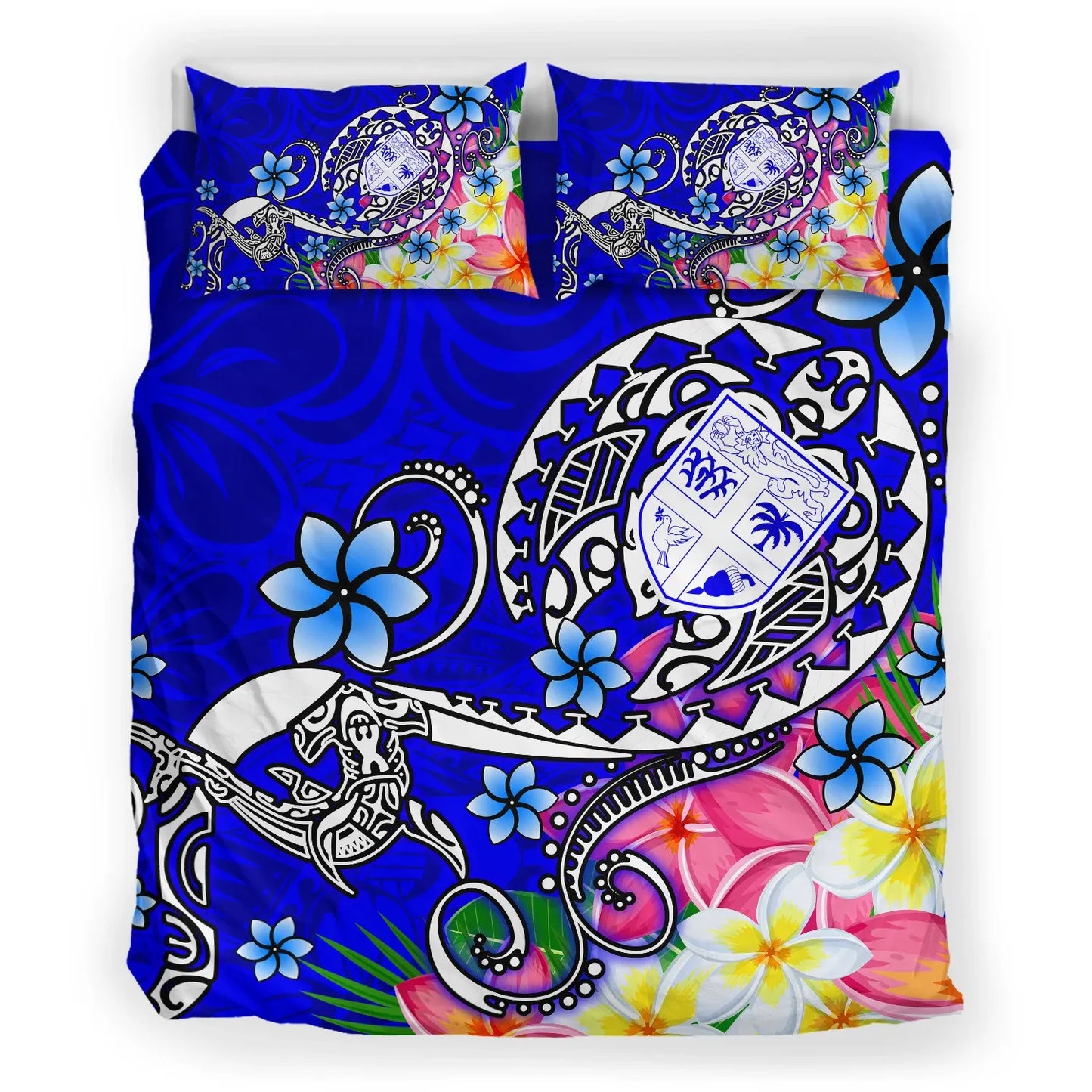 Fiji Bedding Set - Turtle Plumeria (Blue)