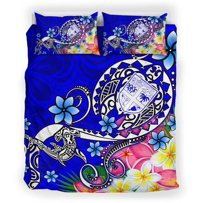 Fiji Bedding Set - Turtle Plumeria (Blue)