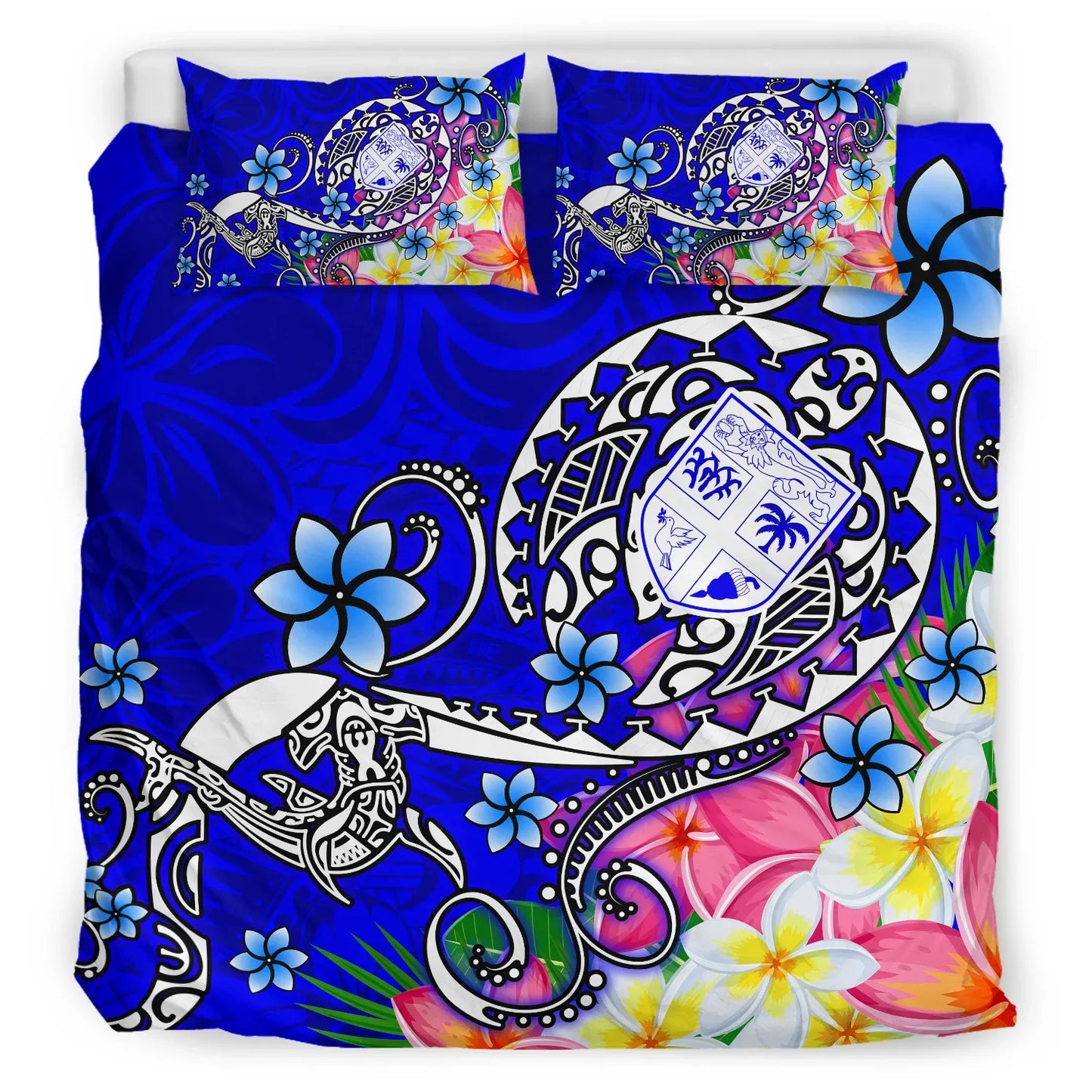 Fiji Bedding Set - Turtle Plumeria (Blue)