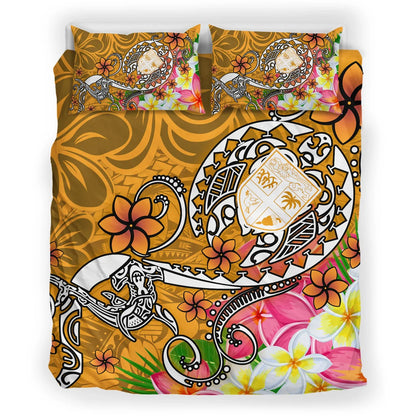 Fiji Bedding Set - Turtle Plumeria (Gold)