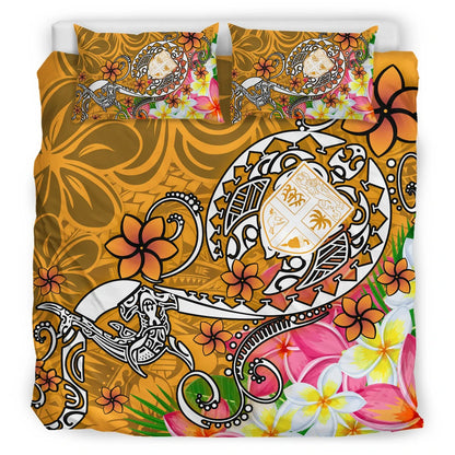 Fiji Bedding Set - Turtle Plumeria (Gold)