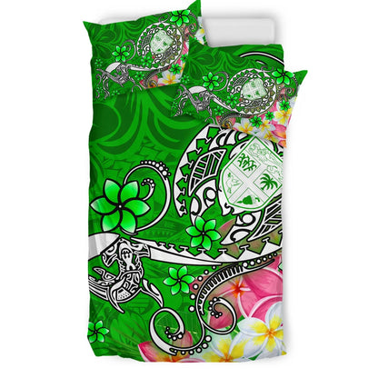 Fiji Bedding Set - Turtle Plumeria (Green)