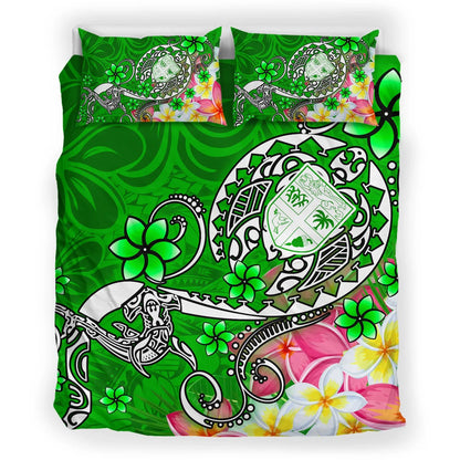 Fiji Bedding Set - Turtle Plumeria (Green)