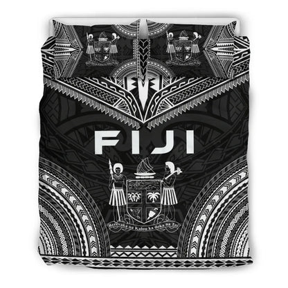 Fiji Polynesian Chief Duvet Cover Set - Black Version