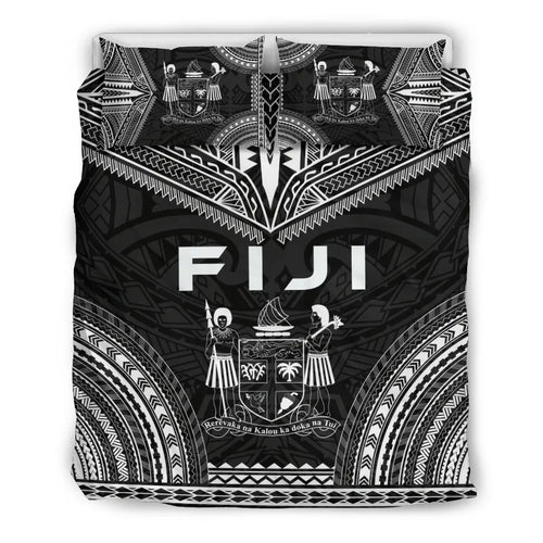 Fiji Polynesian Chief Duvet Cover Set - Black Version