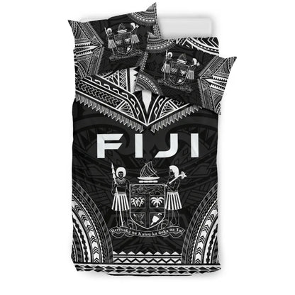 Fiji Polynesian Chief Duvet Cover Set - Black Version