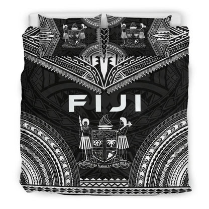 Fiji Polynesian Chief Duvet Cover Set - Black Version