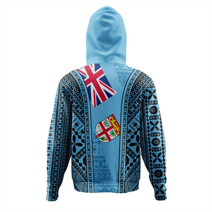 Fiji Hoodie Bula Pattern Style Flag