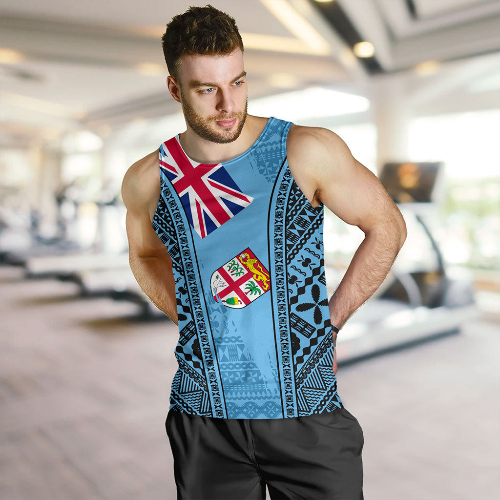 Fiji Tank Top Bula Pattern Style Flag