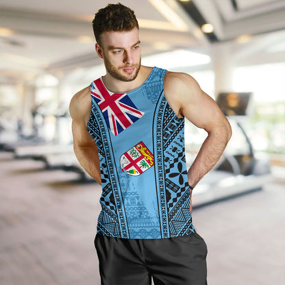 Fiji Tank Top Bula Pattern Style Flag