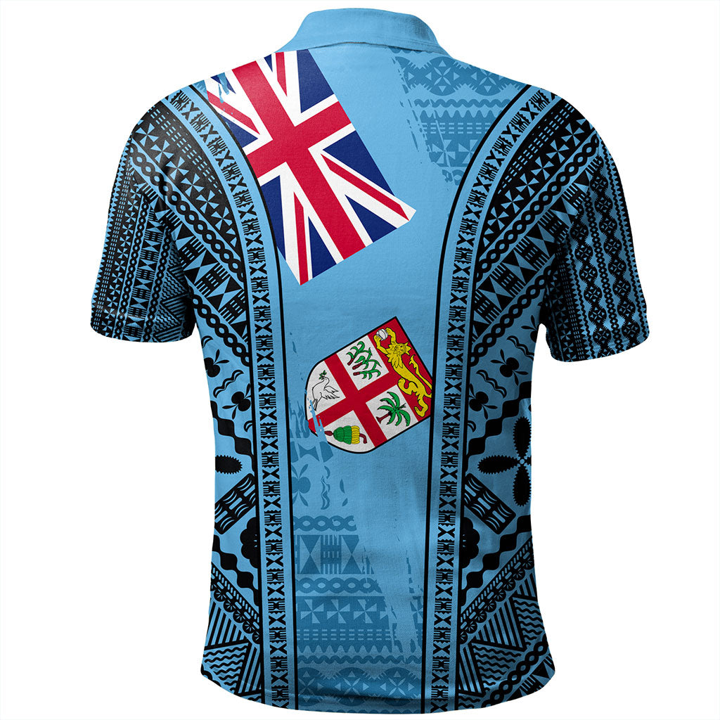 Fiji Polo Shirt Bula Pattern Style Flag