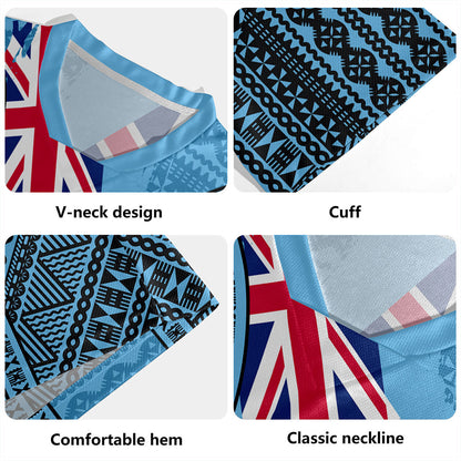 Fiji Rugby Jersey Bula Pattern Style Flag