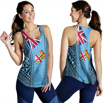 Fiji Women Tank Bula Pattern Style Flag