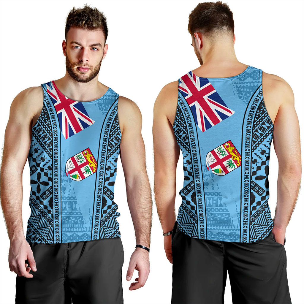 Fiji Tank Top Bula Pattern Style Flag