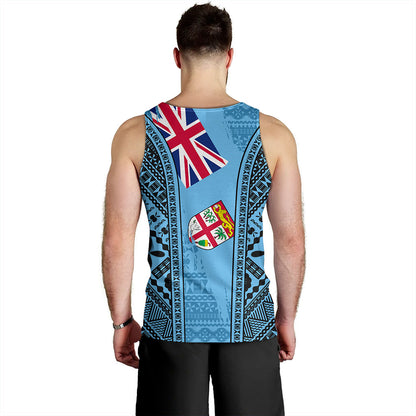 Fiji Tank Top Bula Pattern Style Flag