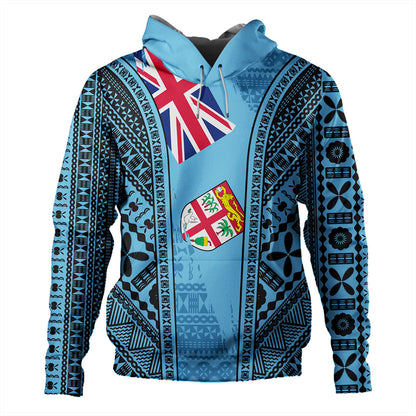 Fiji Hoodie Bula Pattern Style Flag