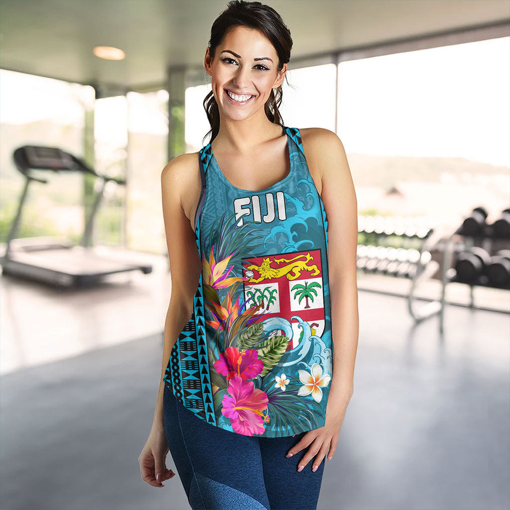 Fiji Women Tank Bula Island Wave Tropical