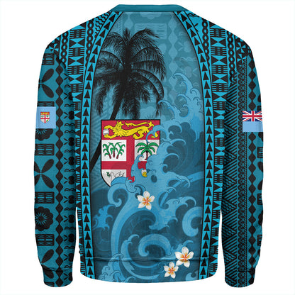 Fiji Sweatshirt Bula Island Wave Tropical