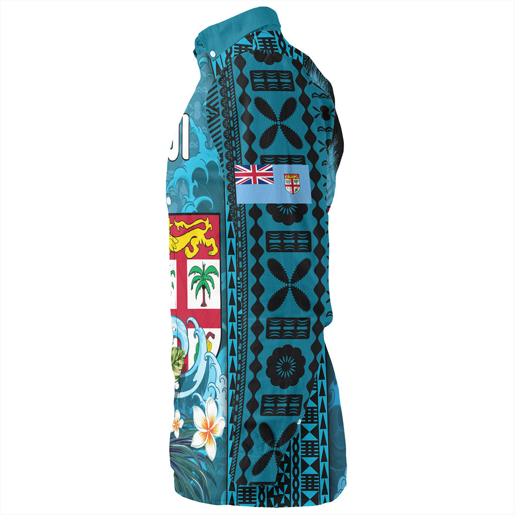 Fiji Long Sleeve Shirt Bula Island Wave Tropical