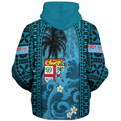 Fiji Sherpa Hoodie Bula Island Wave Tropical