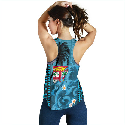 Fiji Women Tank Bula Island Wave Tropical