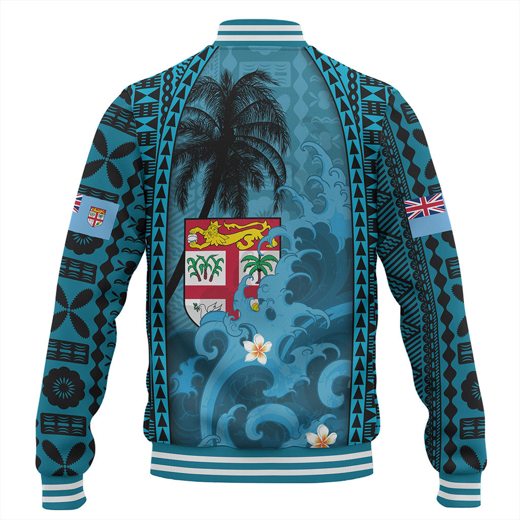 Fiji Baseball Jacket Bula Island Wave Tropical