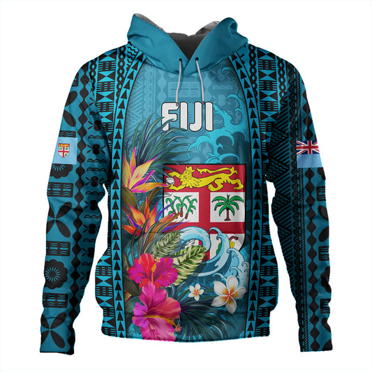 Fiji Hoodie Bula Island Wave Tropical