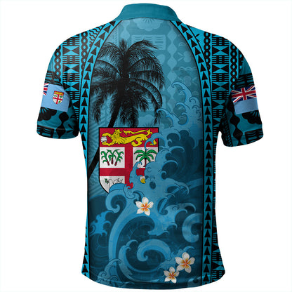 Fiji Polo Shirt Bula Island Wave Tropical