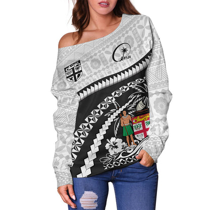 Fiji Off Shoulder Sweatshirt Bula Rugby Style