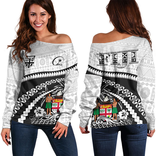 Fiji Off Shoulder Sweatshirt Bula Rugby Style