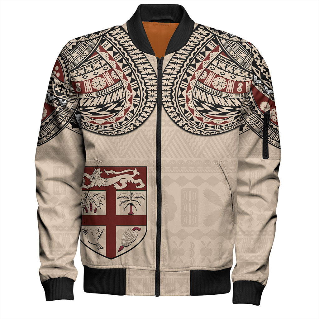 Fiji Bomber Jacket Bula Tattoo Art